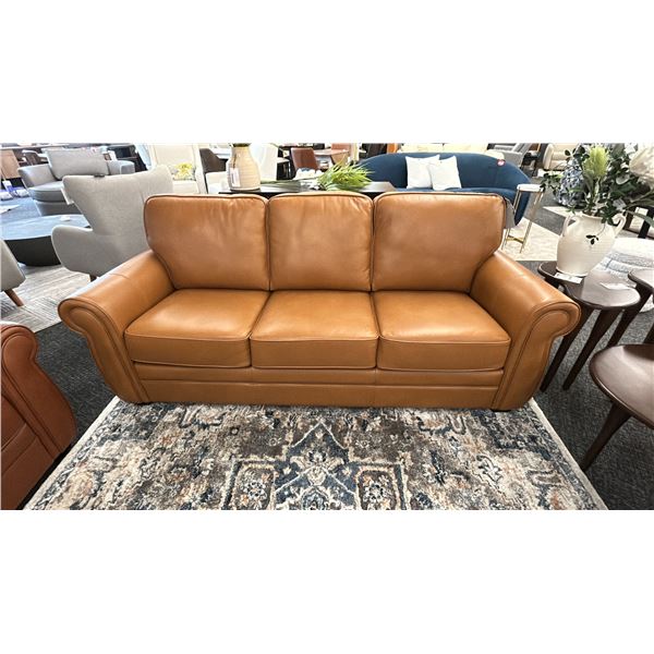 PALLISER VICEROY LEATHER SOFA. 81" WIDE. RETAIL $4,700