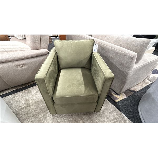 DECORREST UPHOLSTERED SWIVEL CHAIR.