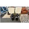 Image 1 : PAIR OF ASHLEY FURNITURE BEILBY ACCENT TABLES. W/ SCARBOT TABLE LAMPS. RETAIL $1,600.