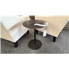 Image 2 : DECORREST 18" DIAMETER METAL TOPPED SIDE TABLE.
