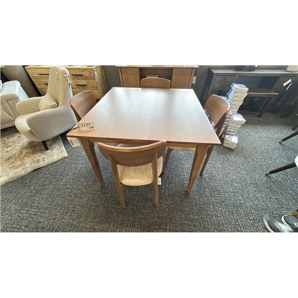 BERMEX DINING SET W/ 4 CHAIRS. 42" SQUARE TABLE. RETAIL $4,800.