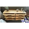 Image 2 : GROUPE CORCORAN MANGO WOOD DRESSER. 58" WIDE. W/ DECOR ITEMS AS SHOWN IN PHOTO.