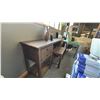 Image 3 : MAGNUSSEN 64" WIDE RETRACTABLE SOFA TABLE OR SMALL DESK. W/ DECOR ITEMS AS IN PHOTOS.