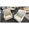 Image 1 : PAIR OF GLENDA FABRIC CHIAIRS W/ CUSHIONS.