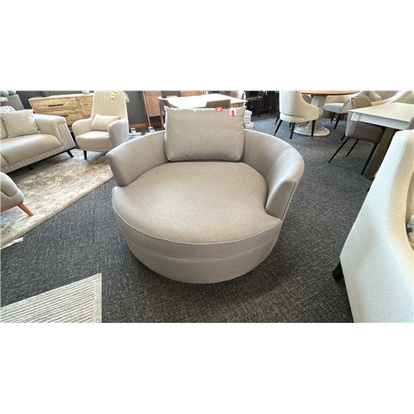 DECORREST 59" ROUND SWIVEL LOUNGE CHAIR.
