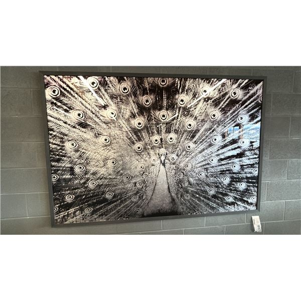 PEACOCK WALL ART. 72" X 48".