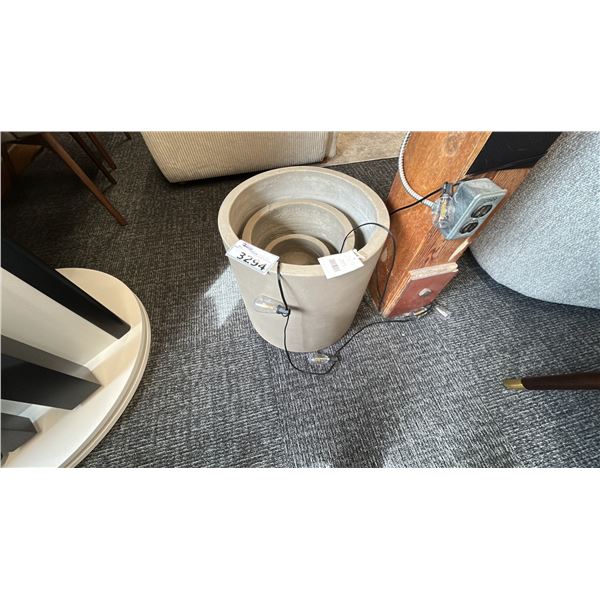 SET OF 3 SURYA CERAMIC POTS.