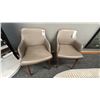 Image 1 : PAIR OF BERMEX LEATHER & WALNUT CHAIRS.
