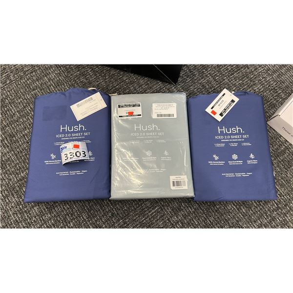 3 X HUSH ICED 2.0 SHEET SETS. TWIN. RETAIL $750