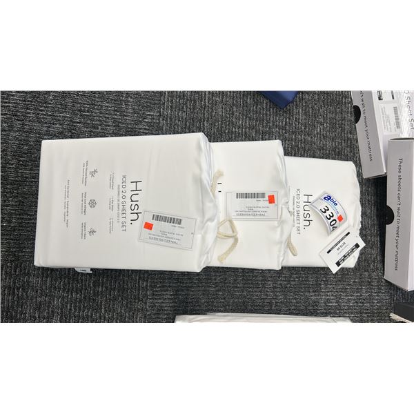 3 X HUSH ICED 2.0 SHEET SETS. TWIN. RETAIL $750