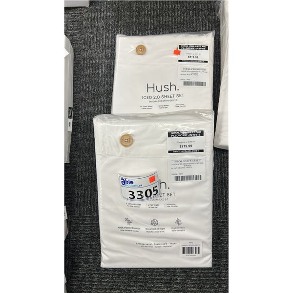 2 X HUSH ICED 2.0 SHEET SETS. TWIN XL. RETAIL $500