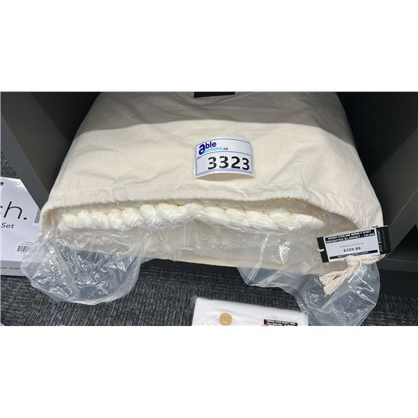 HUSH MINKY KNITTED WEIGHTED BLANKET. 15 LBS. 48"X72" RETAIL $380
