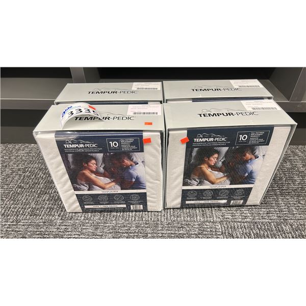 4 X TEMPUR-PEDIC KING WATERPROOF MATTRESS PROTECTORS