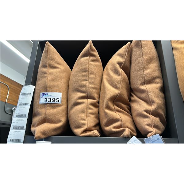 GROUP OF 4 CUSHIONS.