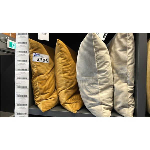 GROUP OF 4 2 COLOUR CUSHIONS