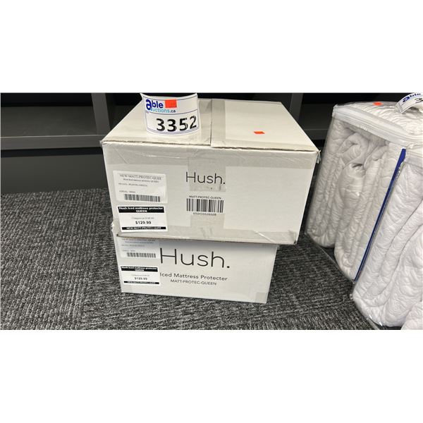 2 X HUSH QUEEN MATTRESS PROTECTORS