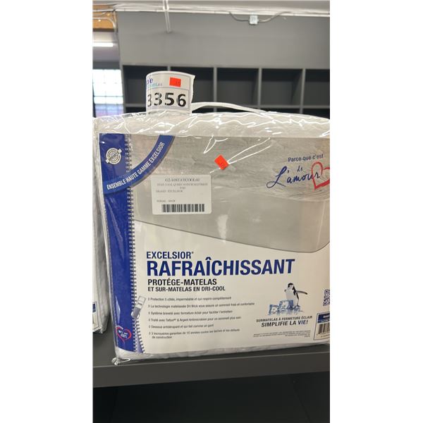 2 X EXCELSIOR STAY COOL MATTRESS PROTECTOS AND TOPPERS. QUEEN