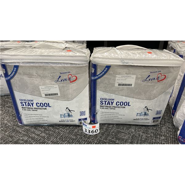 2 X EXCELSIOR TWIN MATTRESS PROTECTORS AND TOPPERS