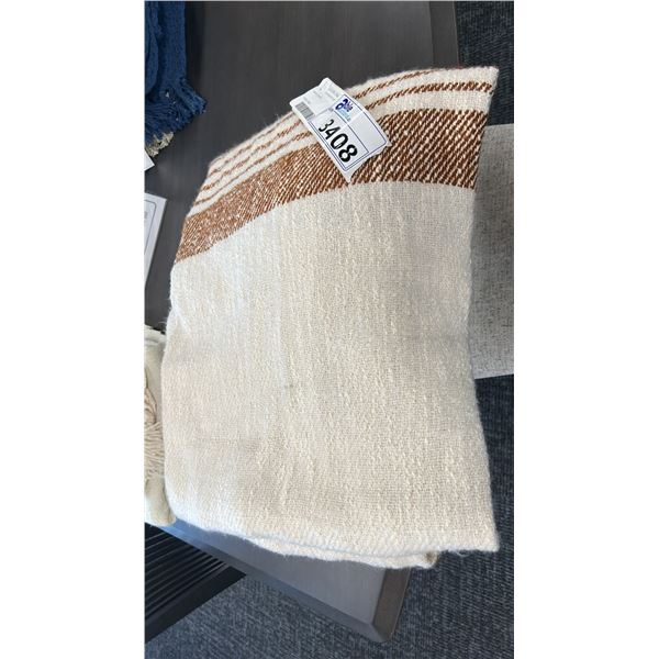 GROUP OF 3 THROW BLANKETS.