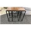 Image 2 : PAIR OF METAL FRAMED SIDE TABLES. W/ 2 MARBLE BASED TABLE LAMPS.