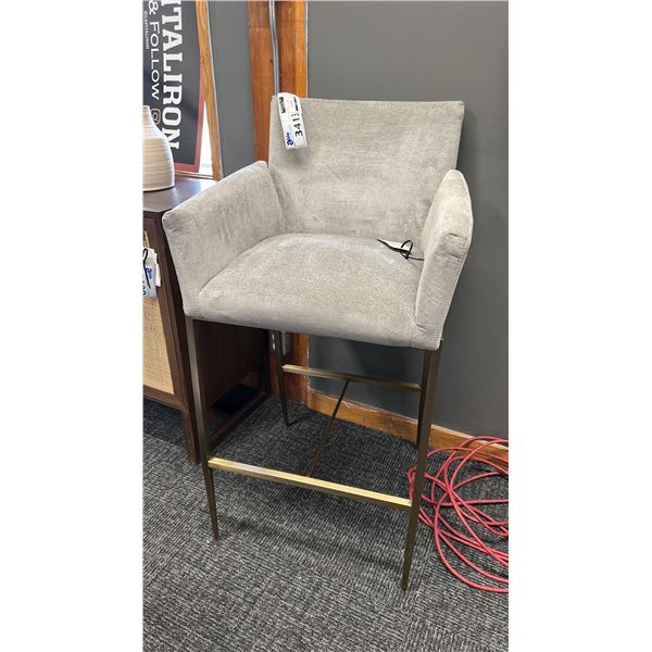 GESA TALL BAR STOOL. POLO CLUB STONE. RETAIL $1,600.