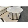 Image 2 : 36" ROUND MARBLE TOP COFFEE TABLE.