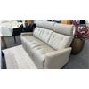 Image 1 : PALLISER WESTCOAST II SOFA GREY LEATHER, DOUBLE POWER RECLINING, 80" WIDE. RETAIL $5,800.