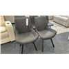 Image 1 : PAIR OF CHARCOAL SUEDE CHAIRS.