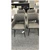 Image 1 : GROUP OF 4 GROUPE COCORAN SUEDE CHAIRS.