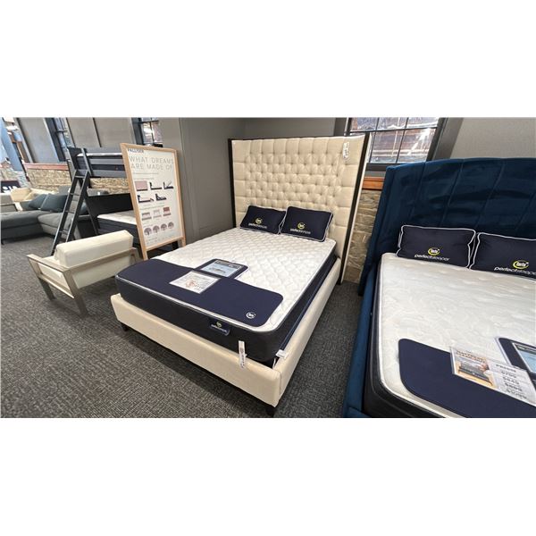 DECORREST QUEEN SIZE BED FRAME. MATTRESS NOT INCLUDED. RETAIL $3,300