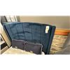 Image 2 : DECORREST QUEEN SIZE BED FRAME BLUE FABRIC. MATTRESS NOT INCLUDED. RETAIL $2,800