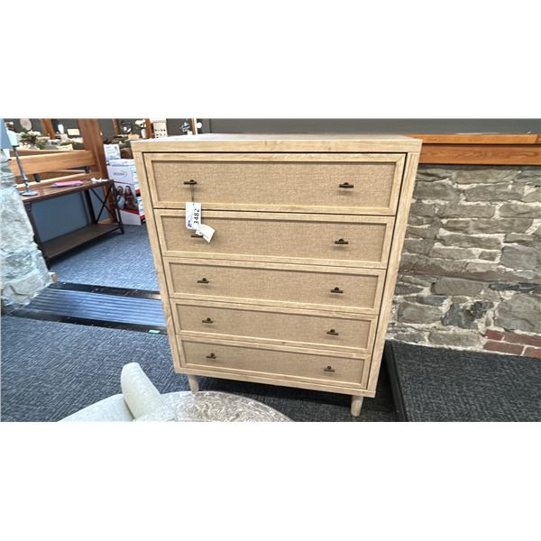 ASHLEY FURNITURE CIELDEN, 5 DRAWER DRESSER, 41" WIDE