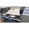 Image 1 : PALLISER VERTTIA KING SIZE BED FRAME, LEATHER. W/ SEPERATE ELECTRIC MECHANICAL BASES