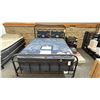 Image 1 : ASHLEY FURNITURE QUEEN SIZE BENT METAL BED FRAME. INCLUDES 5" BOX SPRING. MATTRESS NOT INCLIUDED.
