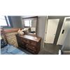 Image 1 : MAGNUSSEN FURNITURE 7 DRAWER DRESSER W/ BEVELED MIRROR, 64" WIDE. W/ DECOR ITEMS AS IN PHOTO