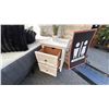 Image 2 : MAGNUSSEN FURNITURE SMALL 2 DRAWER NIGHTSTAND. W/ DECOR ARTIFICIAL PLANT.