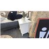 Image 3 : MAGNUSSEN FURNITURE SMALL 2 DRAWER NIGHTSTAND. W/ DECOR ARTIFICIAL PLANT.
