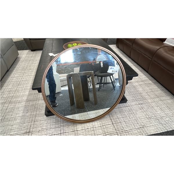 31" ROUND MIRROR WITH COPPER FRAME