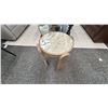 Image 1 : GRANITE TOP END TABLE W/ WOOD FRAME
