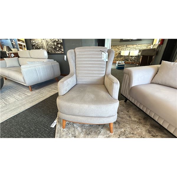 FIG & CHERRY GREY DUBLIN CHAIR. RETAIL $2,100