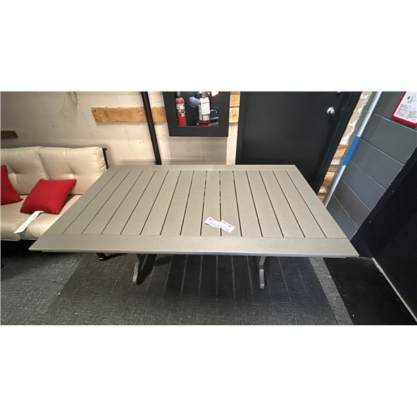 ASHLEY FURNITURE GREY WEATHERPROOF PATIO TABLE 6' X 42"