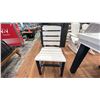 Image 3 : 72" X 37" NAPA PATIO DINING SET, WEATHER PROOF WHITE & NAVY. 6 CHAIRS. RETAIL $4,300