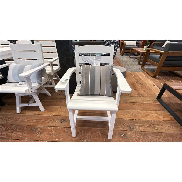 C.R. PLASTICS NAPA WHITE SIDE CHAIR.