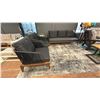 Image 1 : FIG & CHERRY PATIO SET, 3 SEAT 80" SOFA, 2 SIDE CHAIRS. W/ DARK GREY CORNER TABLE. RETAIL $9,620