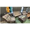 Image 1 : C.R. PLASTICS PATIO SOFA SET, 3 SEAT 80" LONG SOFA, 2 SIDE CHAIRS, W/ MATCHING CUSHIONS.