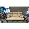 Image 2 : C.R. PLASTICS PATIO SOFA SET, 3 SEAT 80" LONG SOFA, 2 SIDE CHAIRS, W/ MATCHING CUSHIONS.