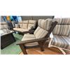 Image 5 : C.R. PLASTICS PATIO SOFA SET, 3 SEAT 80" LONG SOFA, 2 SIDE CHAIRS, W/ MATCHING CUSHIONS.