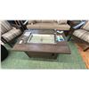 Image 1 : 48" LONG OUTDOOR FIRETABLE, PROPANE W/GAS KIT. CHOCOLATE COLOUR. RETAIL $3,800