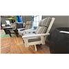 Image 2 : PAIR OF SWIVEL PATIO CHAIRS. C.R. PLASTICS. WHITE FRAME. RETAIL $4,200