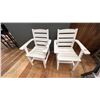 Image 1 : PAIR OF NAPA ARMCHAIRS, WHITE PLASTIC.